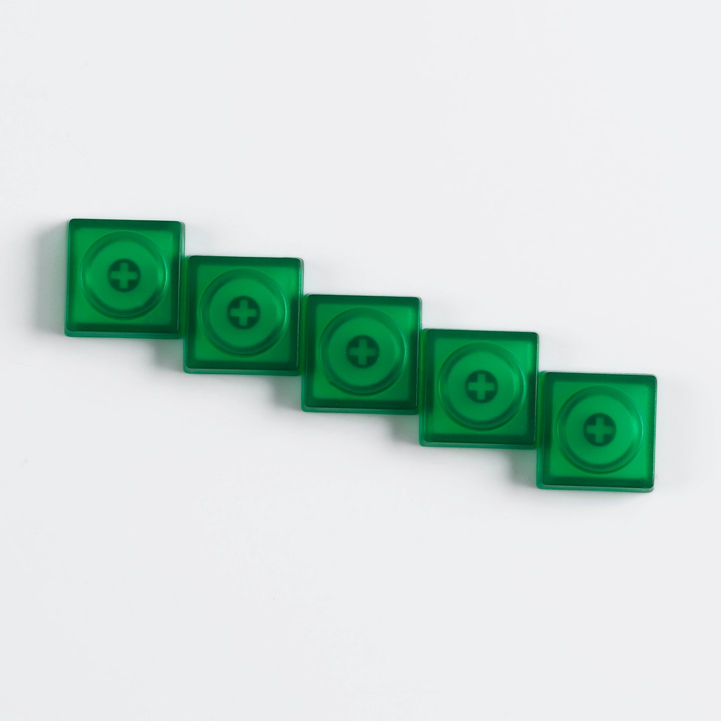 YMDK Blocks Low Profile Keycaps 16 Keys PBT Transparent Frosted Keycap for MX Mechanical Keyboard