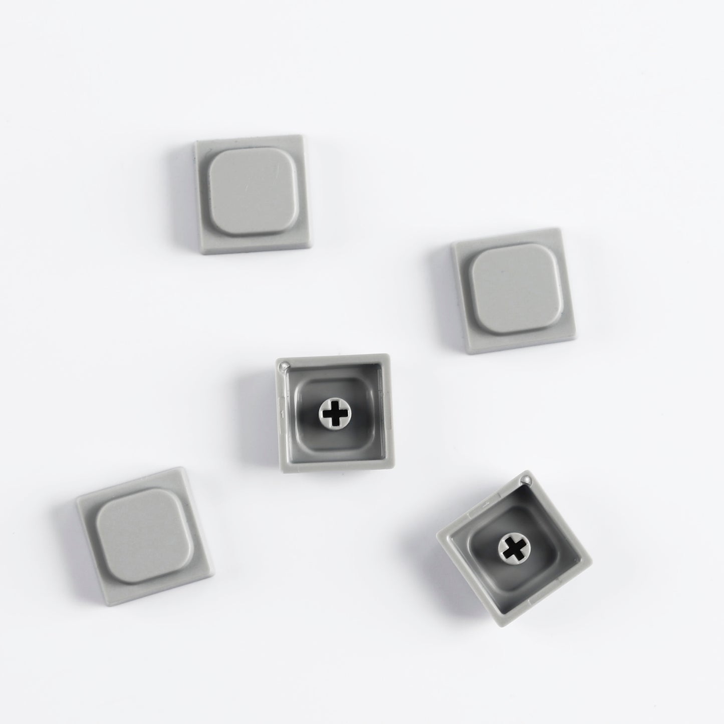 YMDK Blocks Low Profile Keycaps 16 Keys PBT Transparent Frosted Keycap for MX Mechanical Keyboard