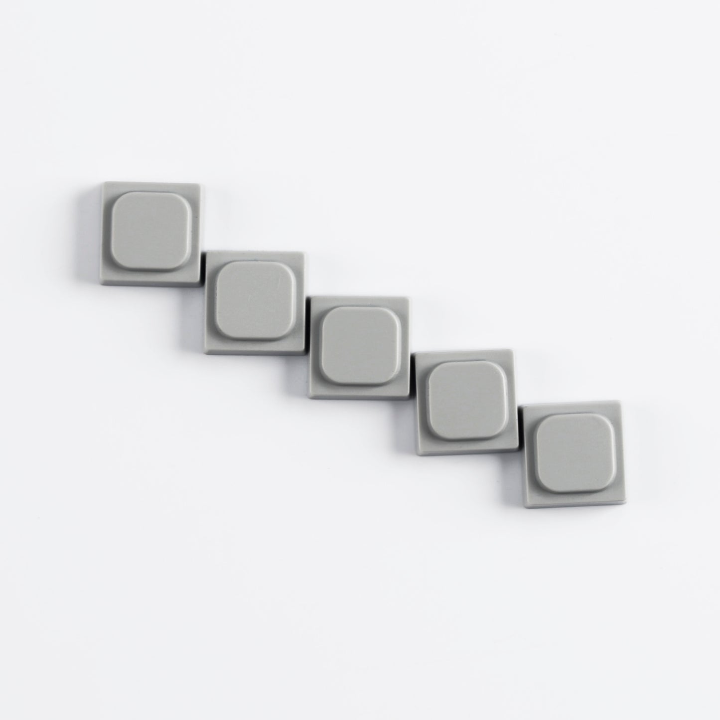 YMDK Blocks Low Profile Keycaps 16 Keys PBT Transparent Frosted Keycap for MX Mechanical Keyboard