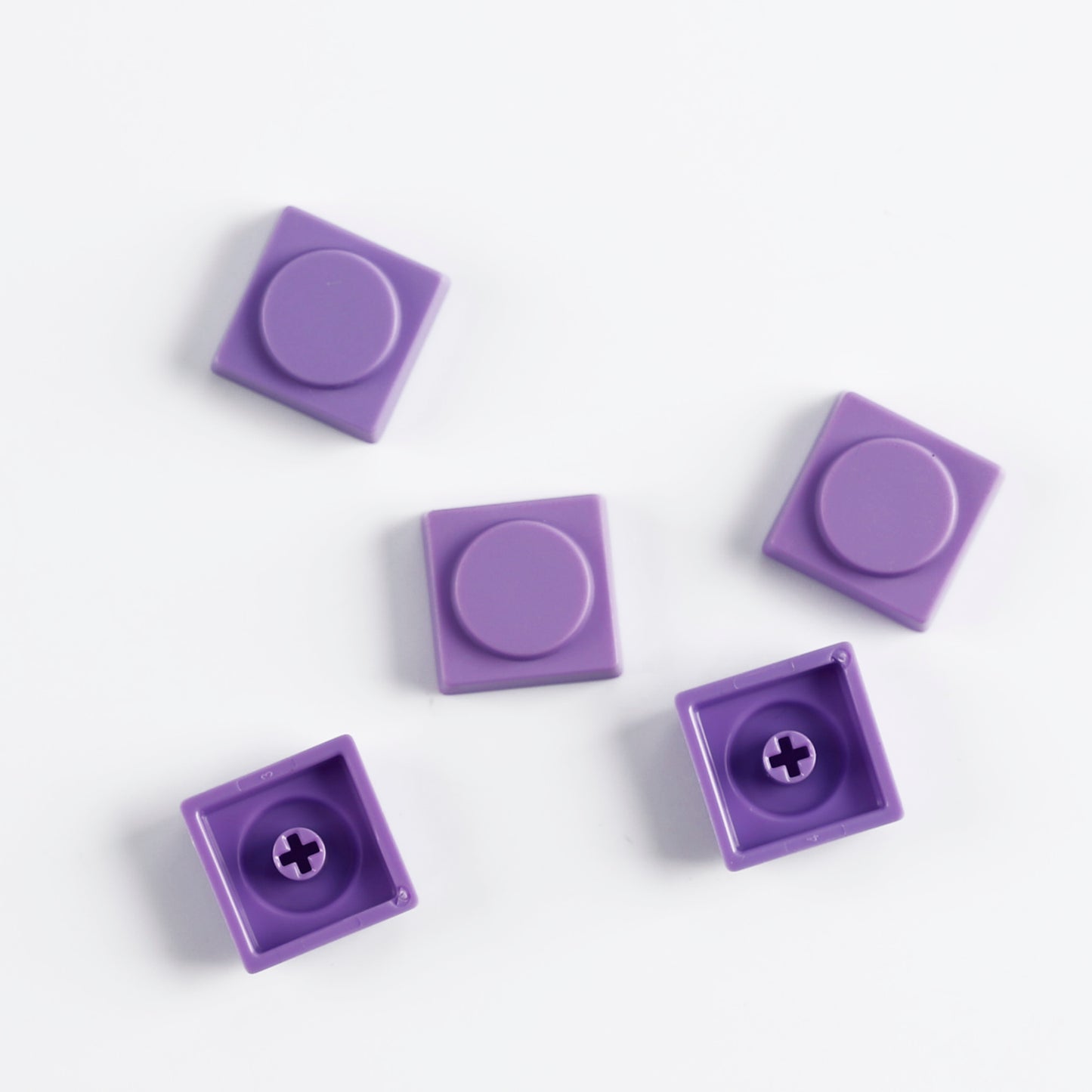 YMDK Blocks Low Profile Keycaps 16 Keys PBT Transparent Frosted Keycap for MX Mechanical Keyboard
