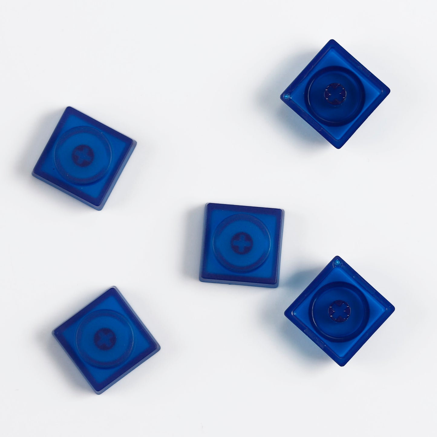 YMDK Blocks Low Profile Keycaps 16 Keys PBT Transparent Frosted Keycap for MX Mechanical Keyboard