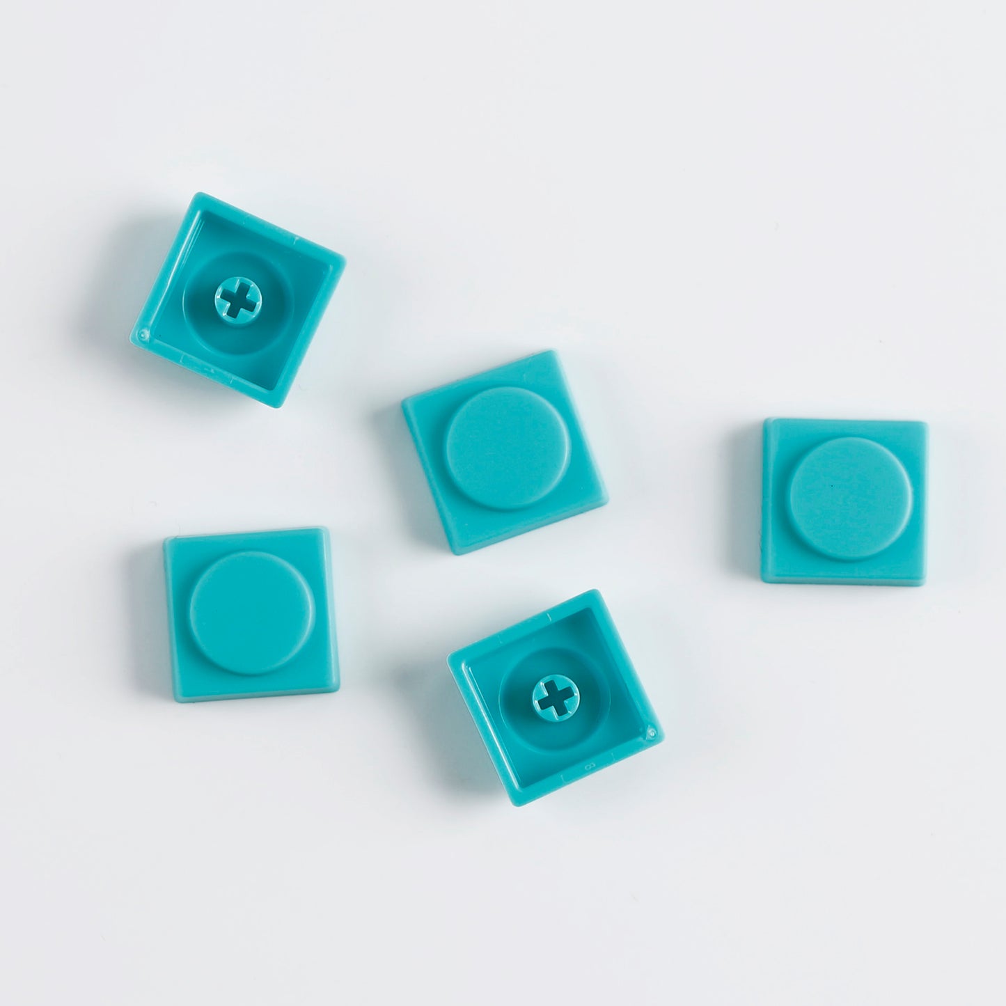 YMDK Blocks Low Profile Keycaps 16 Keys PBT Transparent Frosted Keycap for MX Mechanical Keyboard
