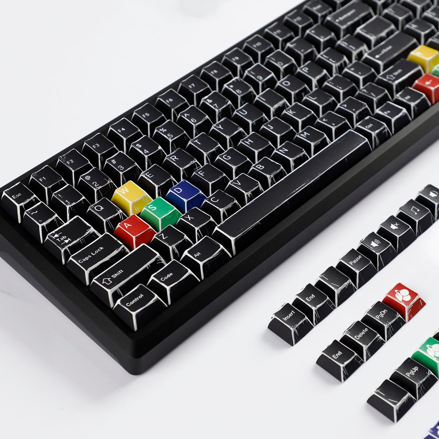 YMDK Color Comics Theme 141 keys PBT Keycap Top Print Dye Sub Cherry Profile Custom Keycaps for MX Mechanical Keyboard