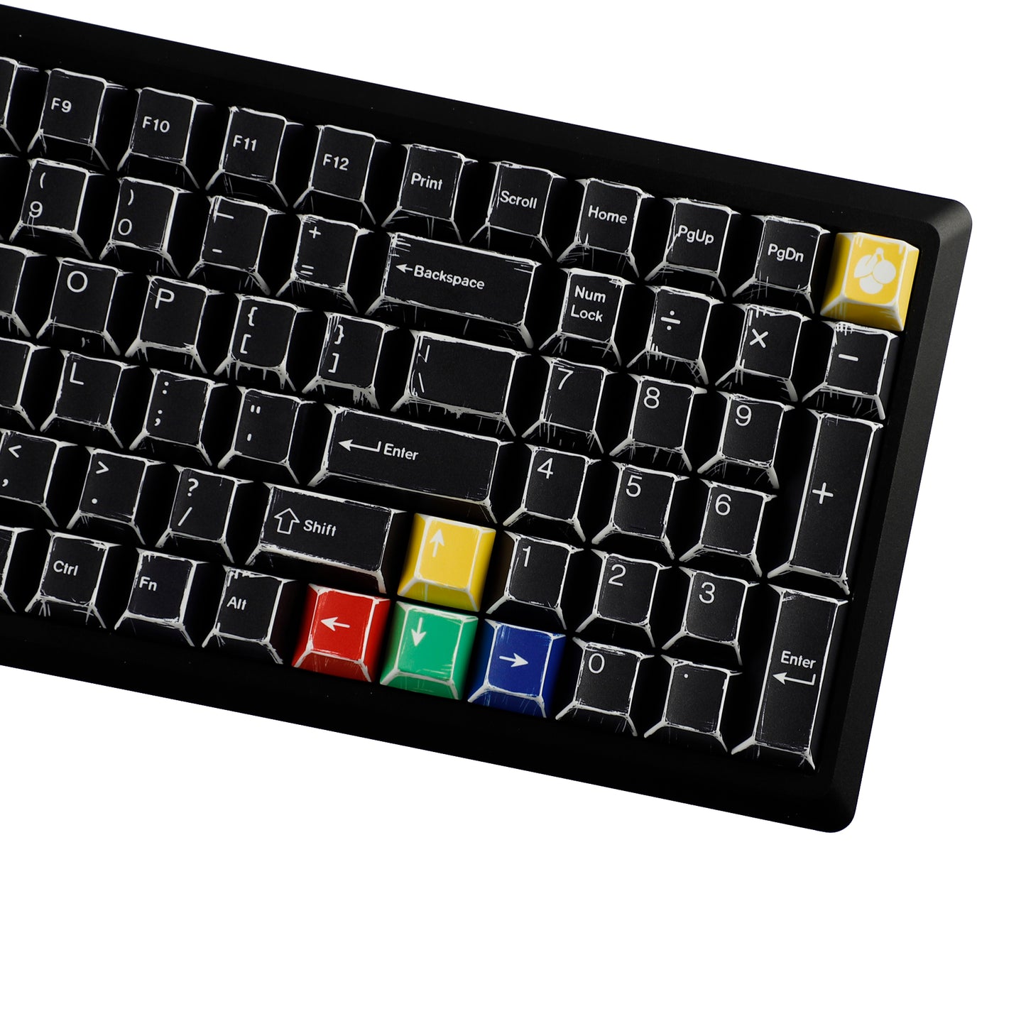 YMDK Color Comics Theme 141 keys PBT Keycap Top Print Dye Sub Cherry Profile Custom Keycaps for MX Mechanical Keyboard