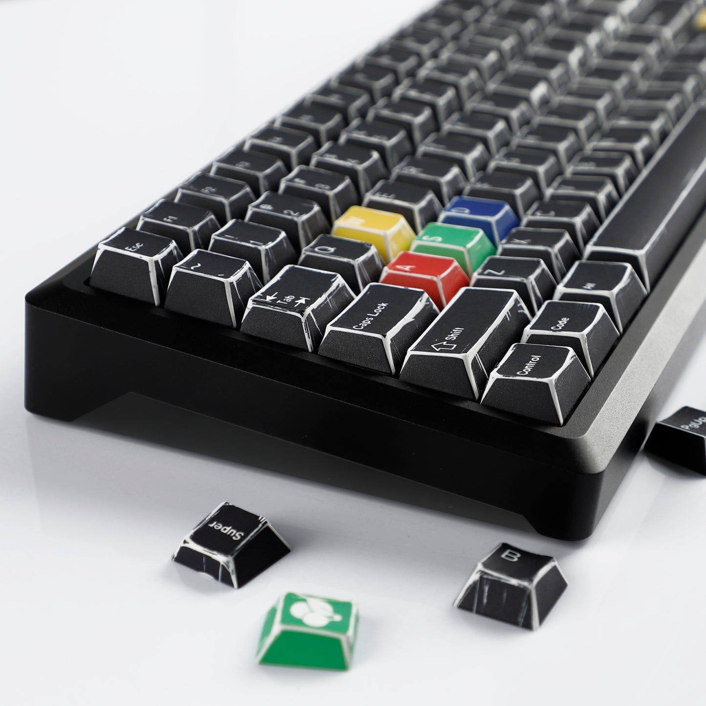YMDK Color Comics Theme 141 keys PBT Keycap Top Print Dye Sub Cherry Profile Custom Keycaps for MX Mechanical Keyboard