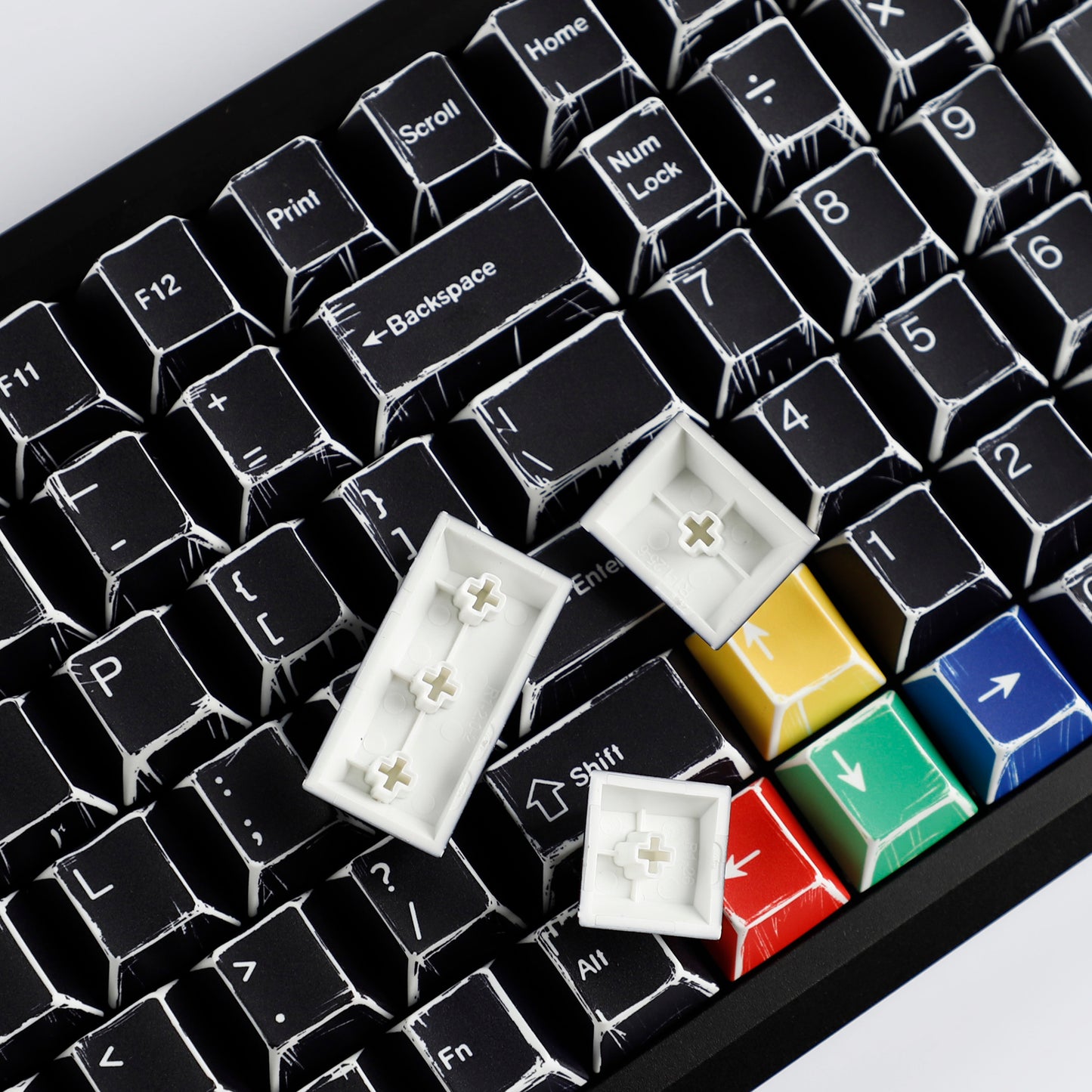 YMDK Color Comics Theme 141 keys PBT Keycap Top Print Dye Sub Cherry Profile Custom Keycaps for MX Mechanical Keyboard