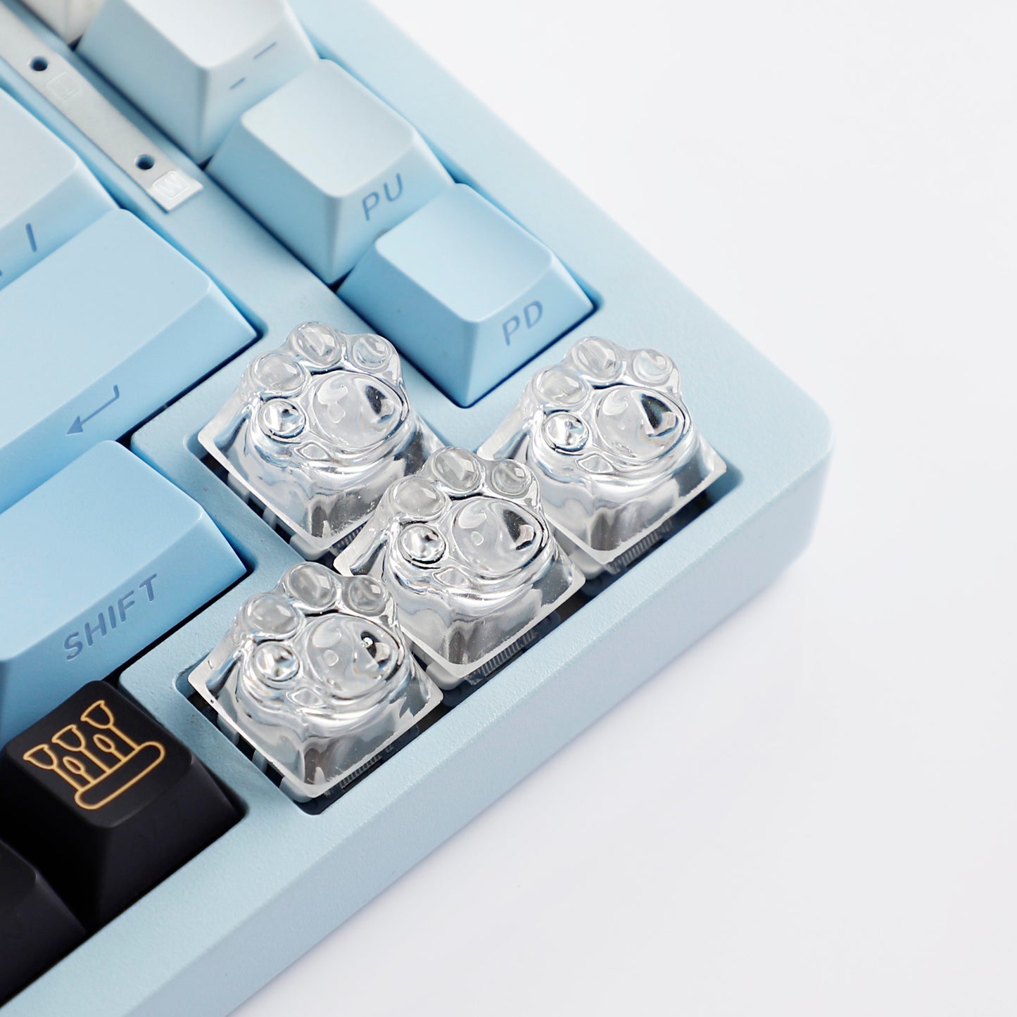 YMDK Cat Claw Personality Keycap ESC Key Shine Through Resin Arrow Keys Cute Creative Keycap for MX Mechanical Keyboard