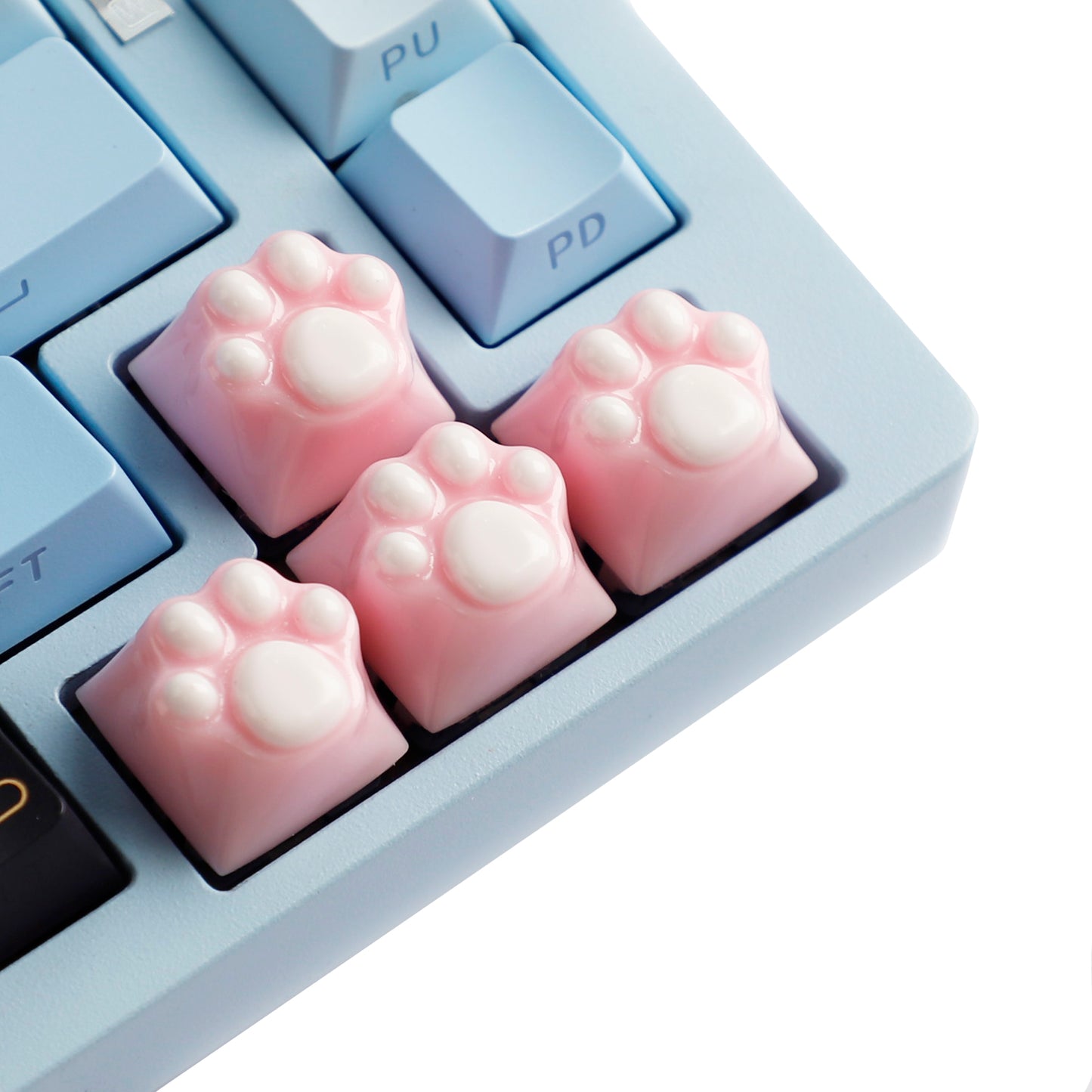 YMDK Cat Claw Personality Keycap ESC Key Shine Through Resin Arrow Keys Cute Creative Keycap for MX Mechanical Keyboard