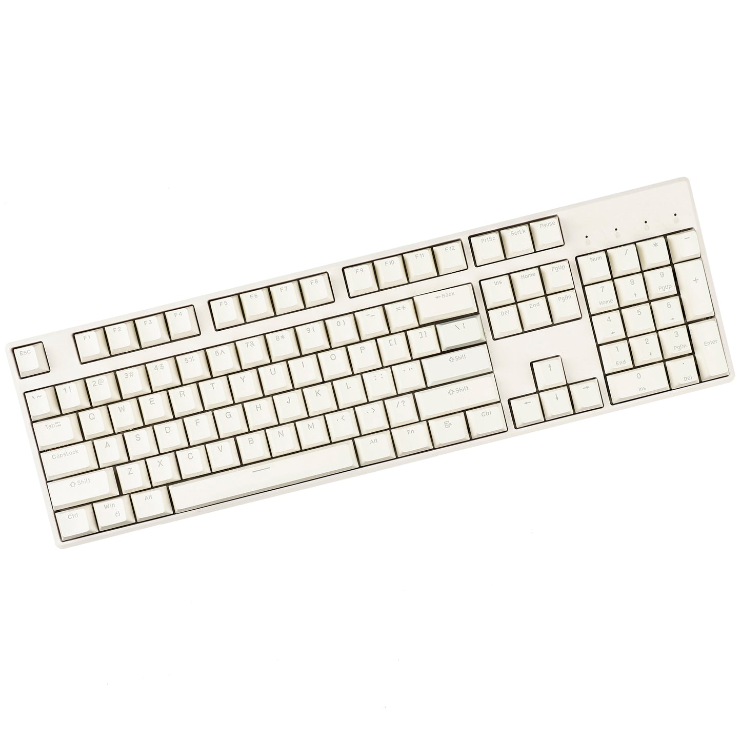 YMDK White Backlit 108 Keycaps(Cherry Profile Double Shot Shine Through/108 TKL 61 Using)