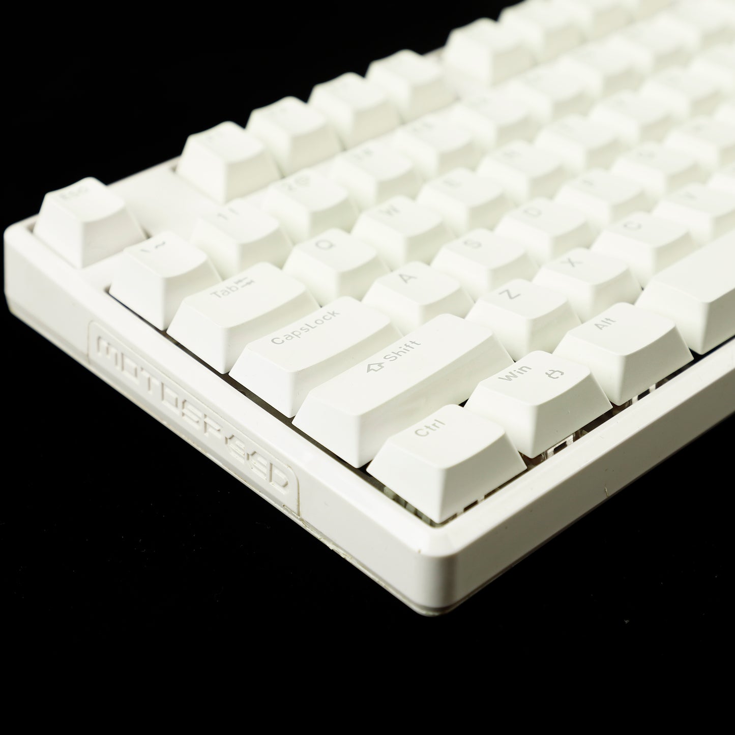 YMDK Black White Cherry Profile PBT Double Shot 104 108 Top Print Shine Through Translucent Backlit keycap