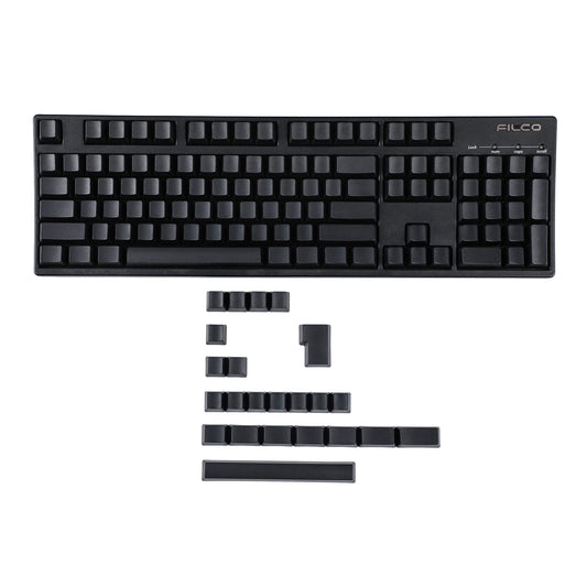YMDK 127 Black Blank Keycaps(OEM Profile PBT 1.5mm/108 TKL 60% 96 75% 65% NCR-80 HHKB using)