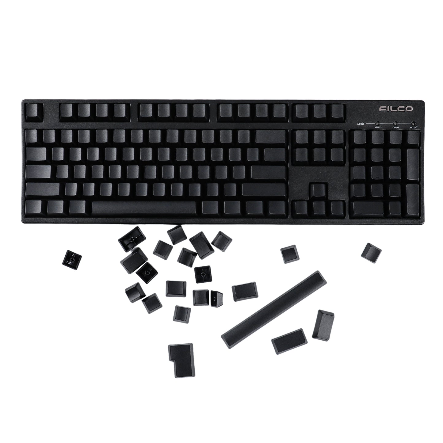 YMDK 127 Black Blank Keycaps(OEM Profile PBT 1.5mm/108 TKL 60% 96 75% 65% NCR-80 HHKB using)