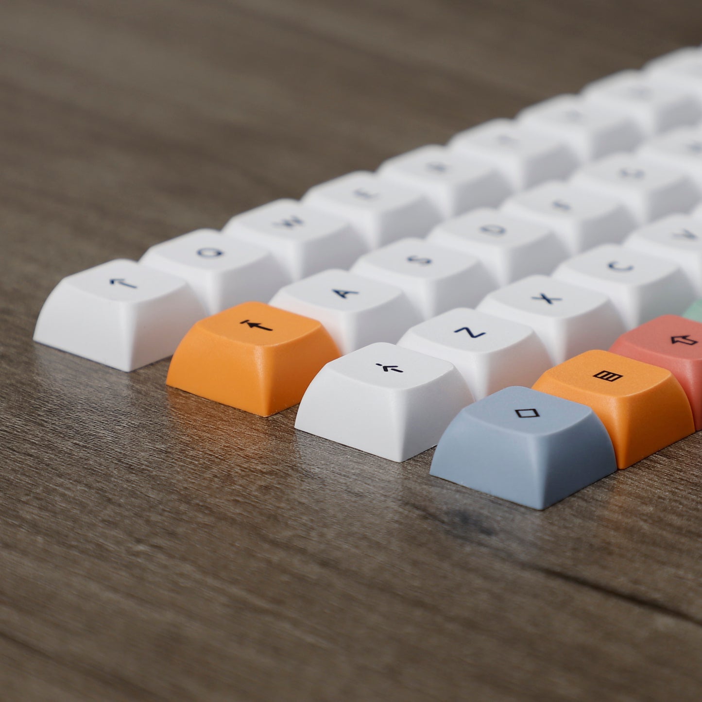 YMDK Colorful theme Dye-Sub Top print Blank XDA Keycap 1.7mm PBT For MX Switches 40% Split36 Split46 Keyboard Planck YMD40v2 Niu40