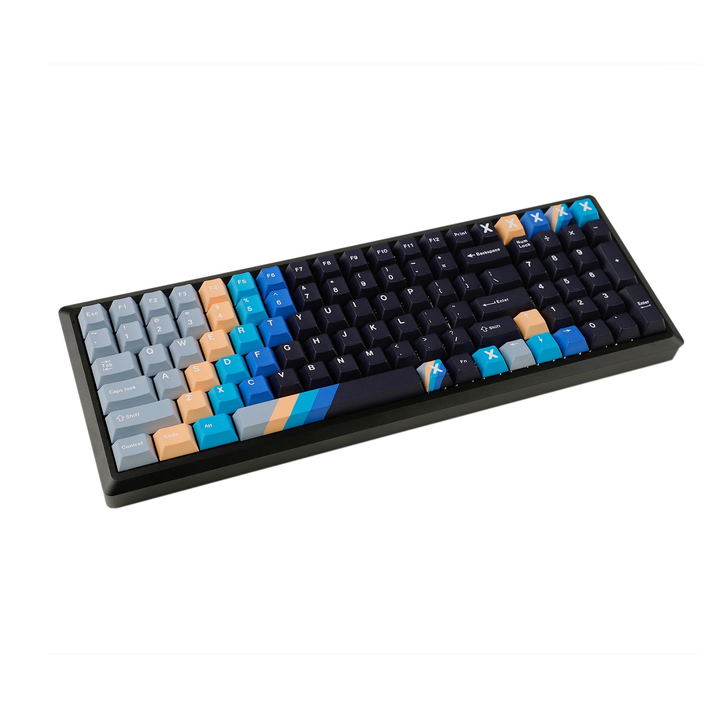 YMDK 1988 Gradient 129 keys Cherry Profile Keycaps Gaming Keyboard PBT For MX Switch Mechanical Keyboard