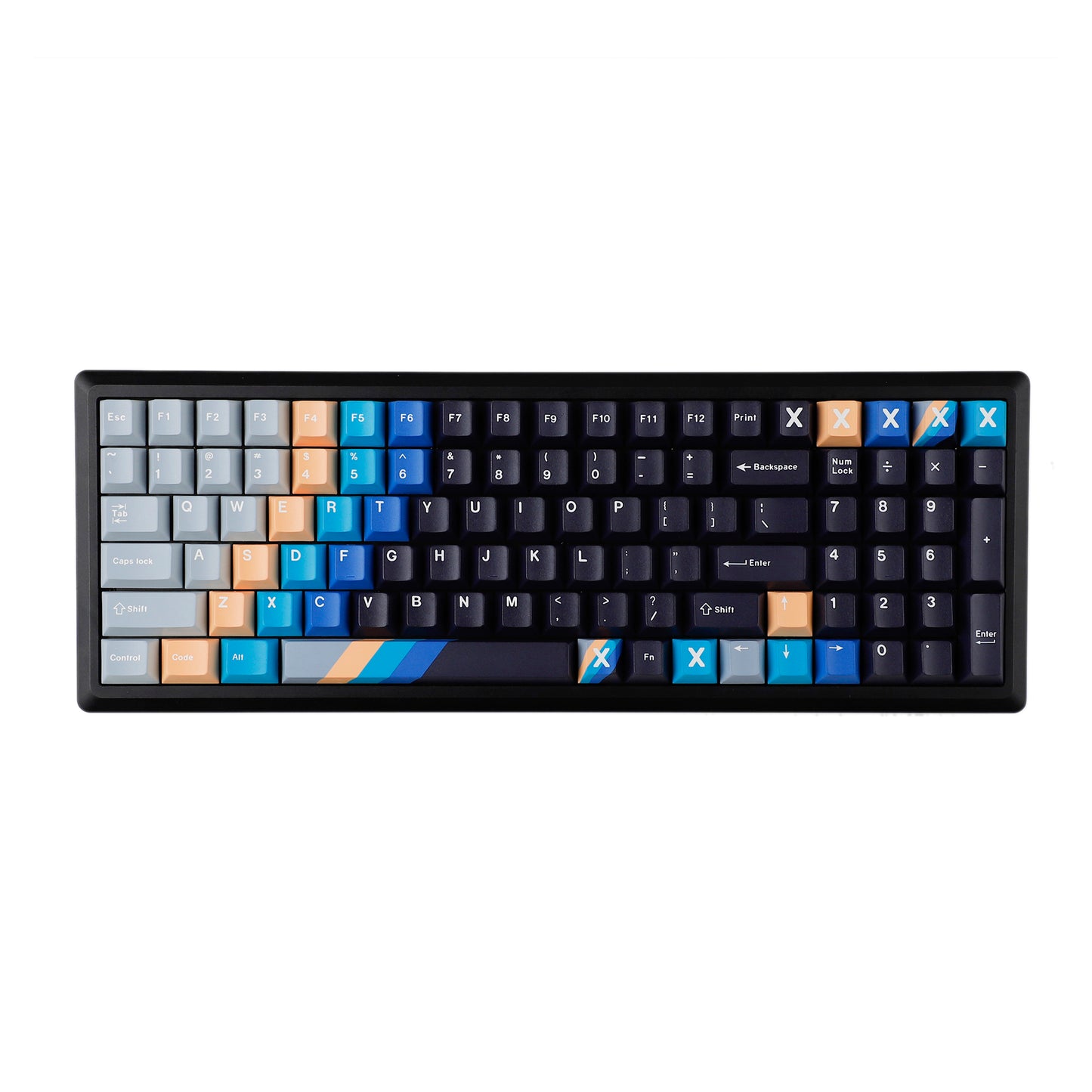 YMDK 1988 Gradient 129 keys Cherry Profile Keycaps Gaming Keyboard PBT For MX Switch Mechanical Keyboard