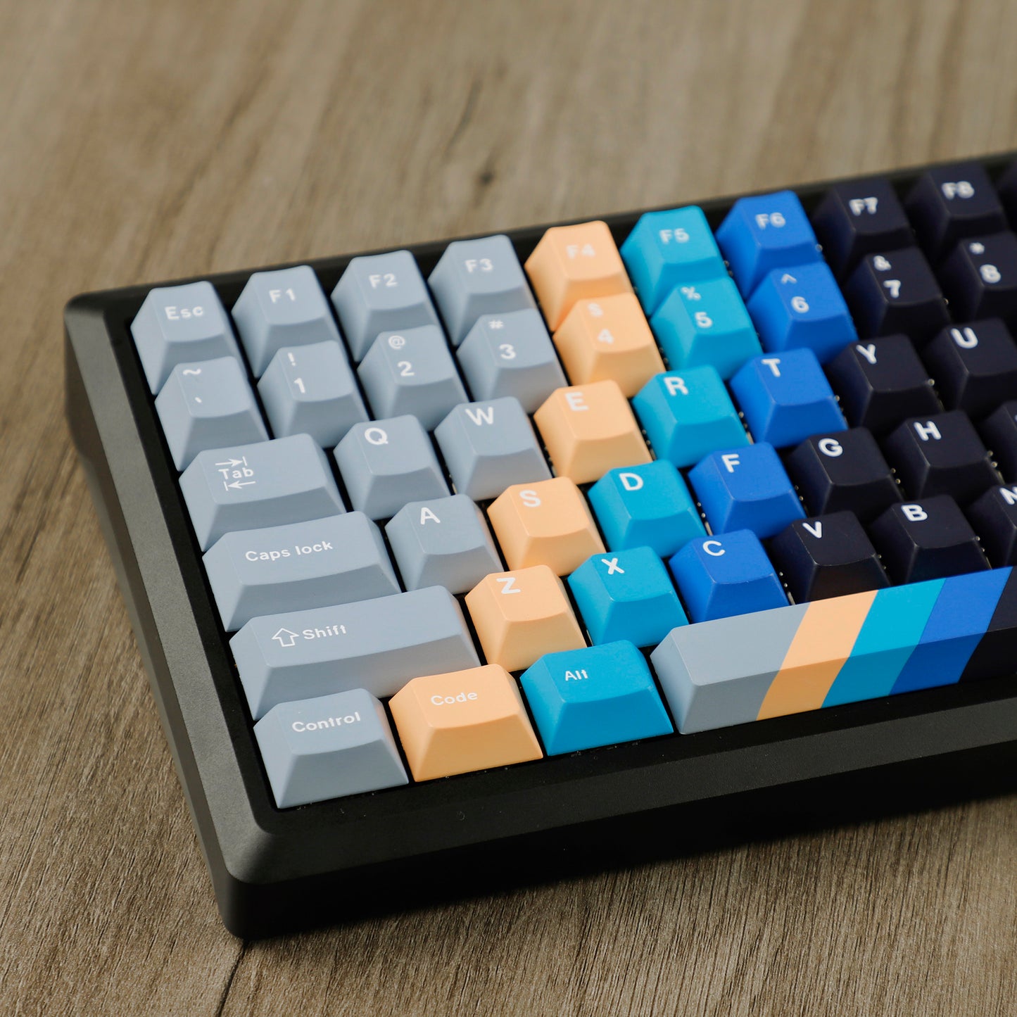 YMDK 1988 Gradient 129 keys Cherry Profile Keycaps Gaming Keyboard PBT For MX Switch Mechanical Keyboard