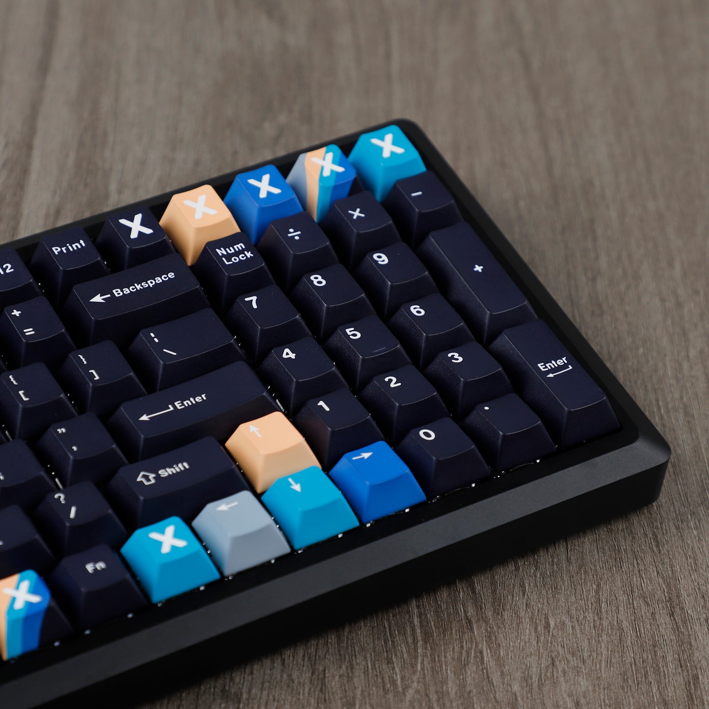 YMDK 1988 Gradient 129 keys Cherry Profile Keycaps Gaming Keyboard PBT For MX Switch Mechanical Keyboard