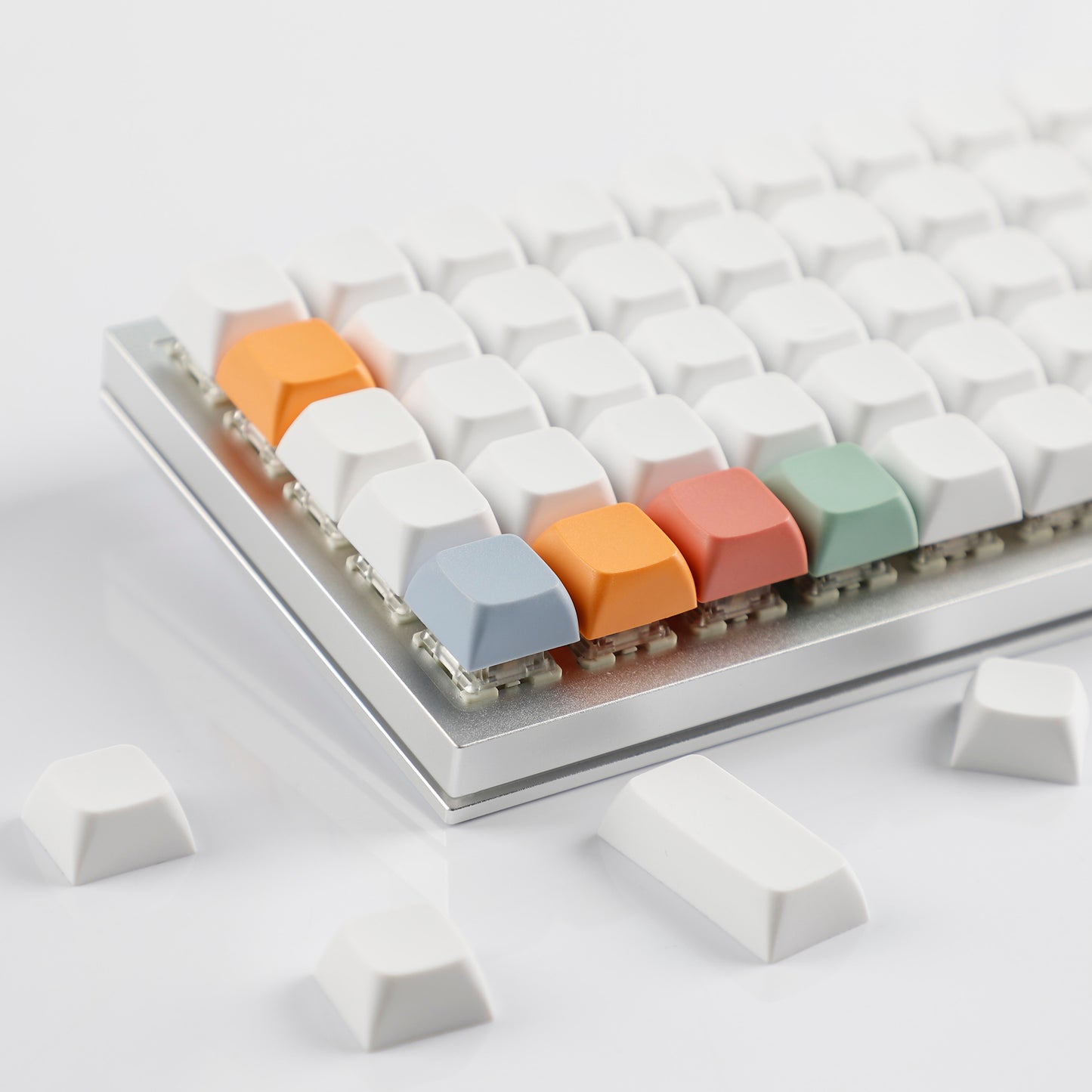 YMDK Colorful theme Dye-Sub Top print Blank XDA Keycap 1.7mm PBT For MX Switches 40% ID75 Split36 Split46 Keyboard Planck YMD40v2 Niu40