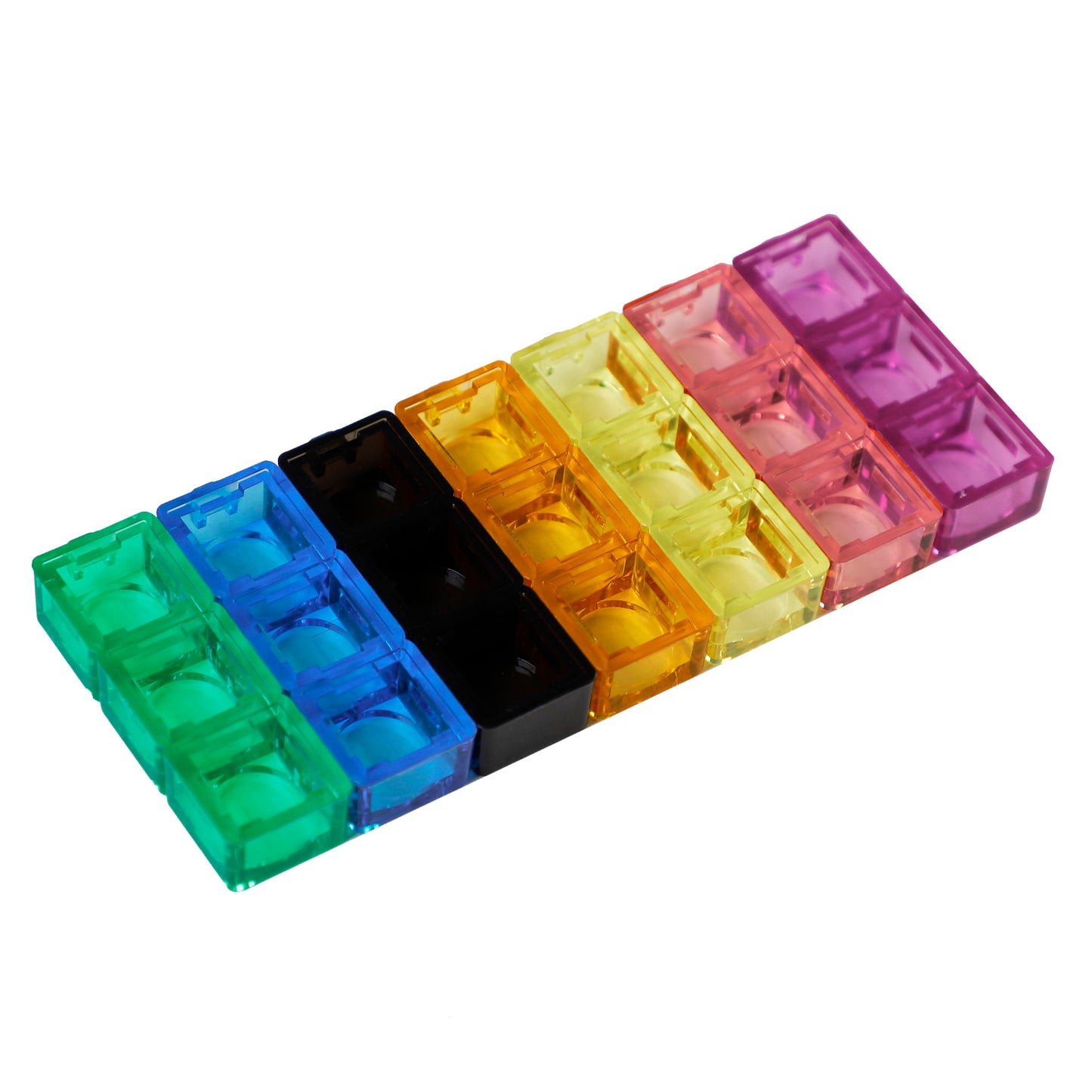 YMDK Mechanical Switch Key Toy Keychain 1U Acrylic Custom Stress Relief Gifts Toys For Keyboard Switches Tester Kit Without LED Light