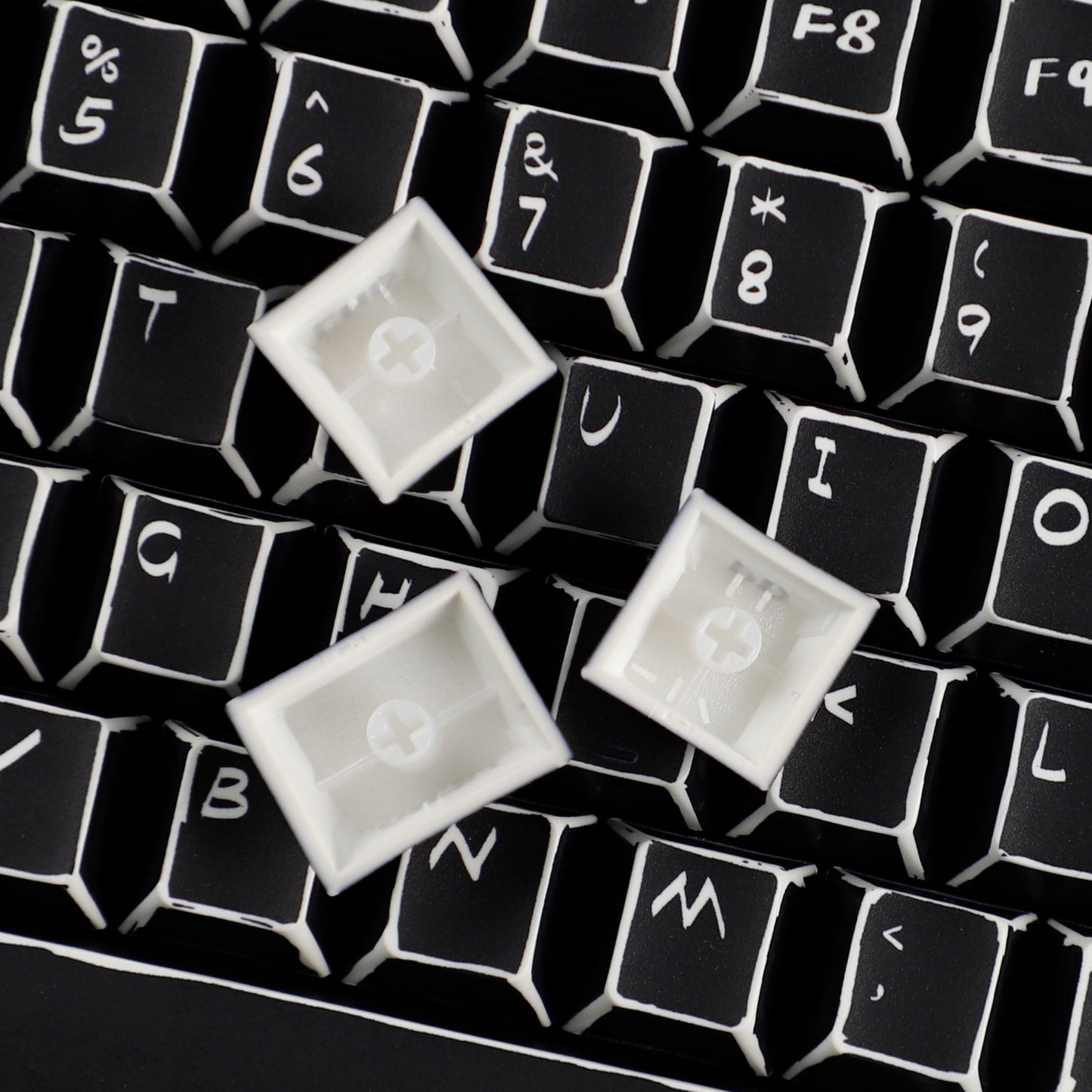 YMDK Color Comics Theme 141 keys PBT Keycap Top Print Dye Sub Cherry Profile Custom Keycaps for MX Mechanical Keyboard