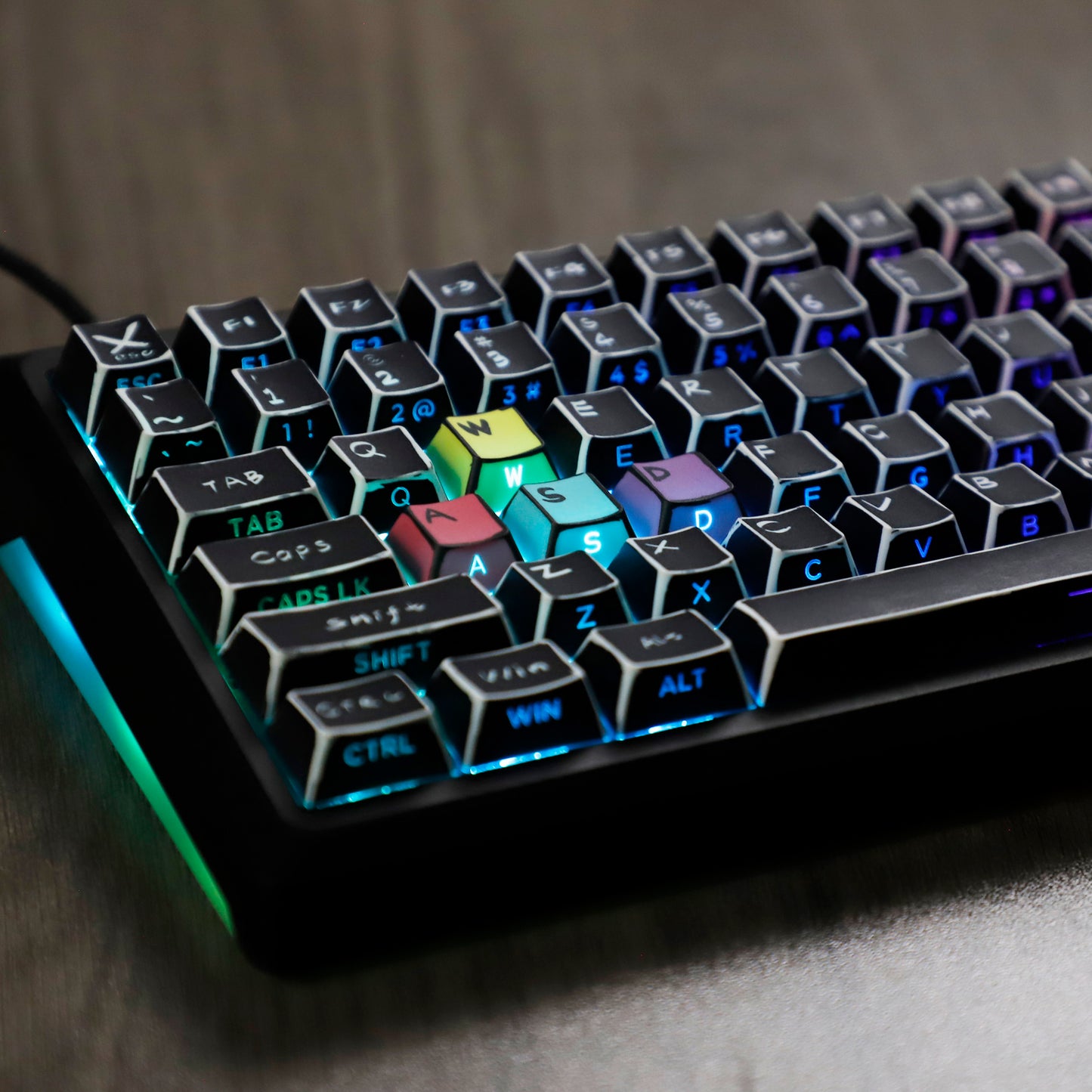 YMDK Color Comics Theme 141 keys PBT Keycap Top Print Dye Sub Cherry Profile Custom Keycaps for MX Mechanical Keyboard