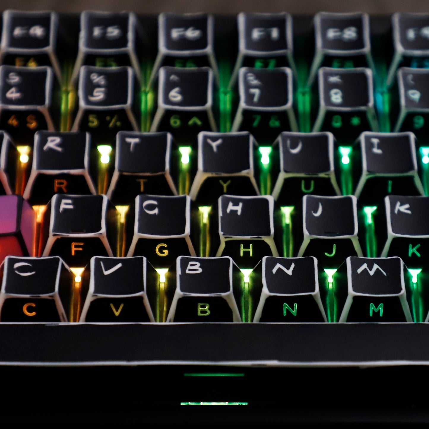 YMDK Color Comics Theme 141 keys PBT Keycap Top Print Dye Sub Cherry Profile Custom Keycaps for MX Mechanical Keyboard