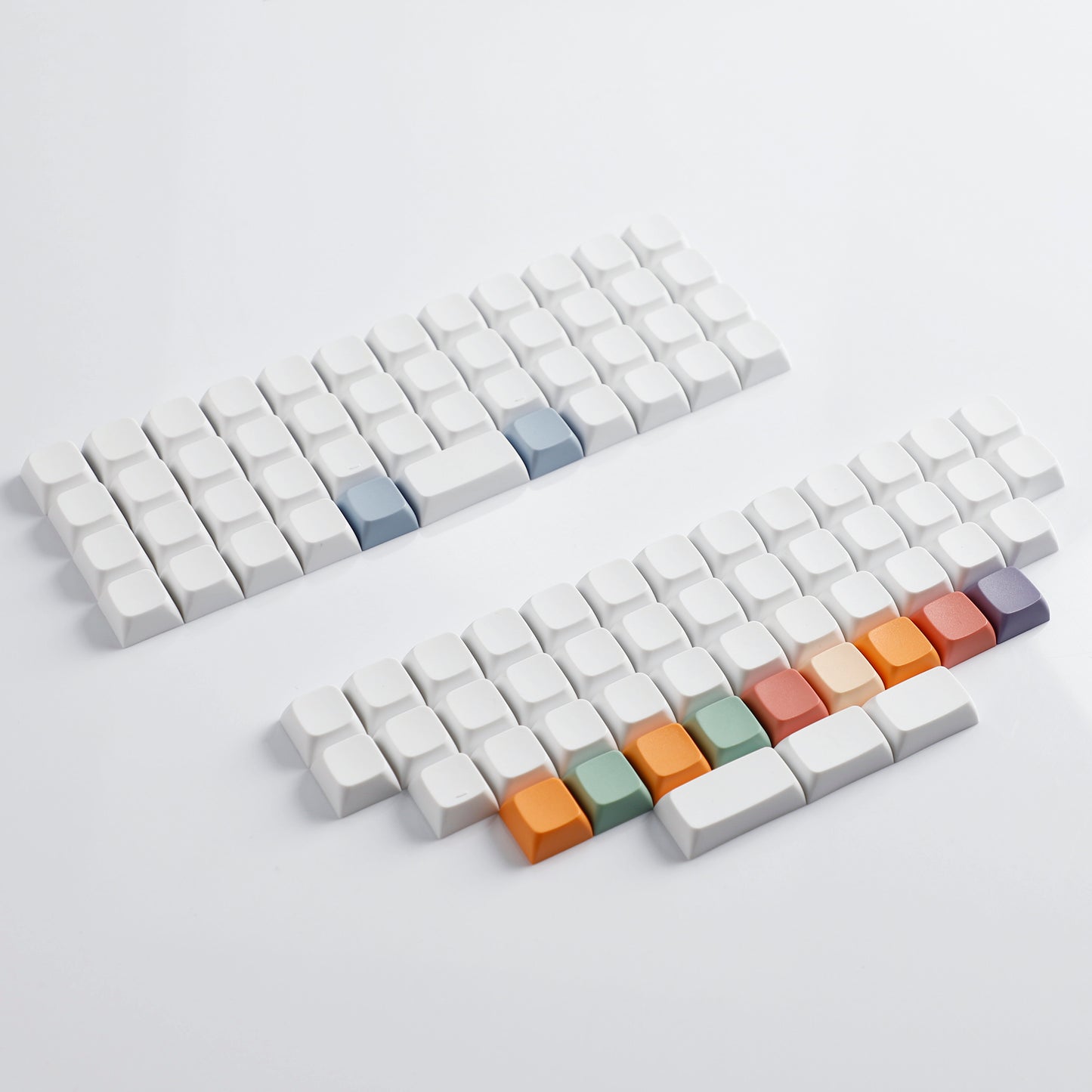 YMDK XDA DSA Blank Colorful PBT Keycaps Suitable For Ortholinear Layout MX Keyboard XD75 ID75 Split 36 Corne Split 46 Planck Preonic Niu40
