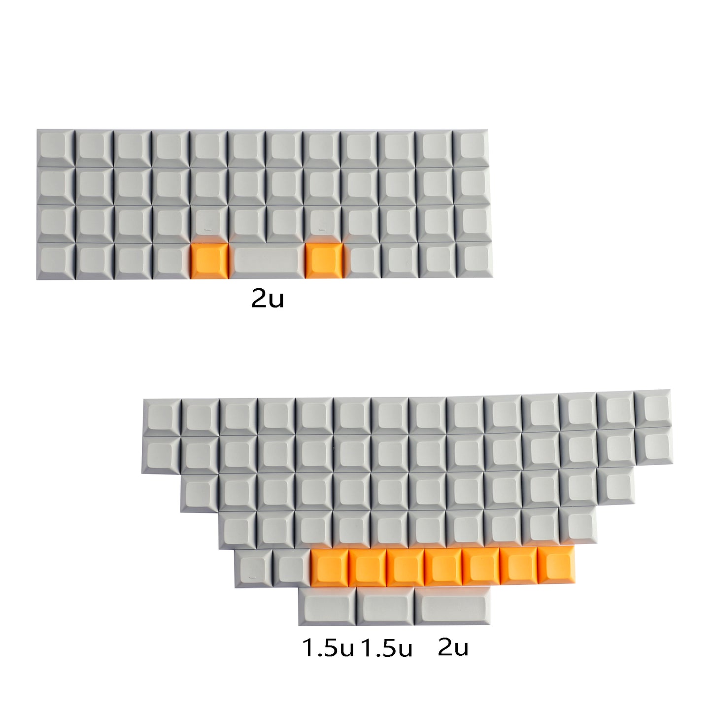 YMDK XDA DSA Blank Colorful PBT Keycaps Suitable For Ortholinear Layout MX Keyboard XD75 ID75 Split 36 Corne Split 46 Planck Preonic Niu40