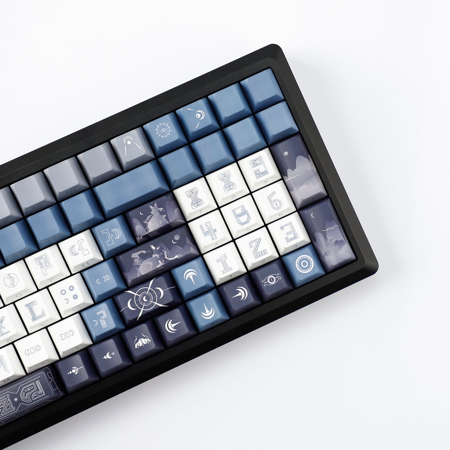 YMDK Wuyuanjiao Monthly Meeting Theme Keycaps Full Set 137 Keys Sidelit Cherry Profile PBT Dye Sub Keycap for MX Mechanical Keyboard
