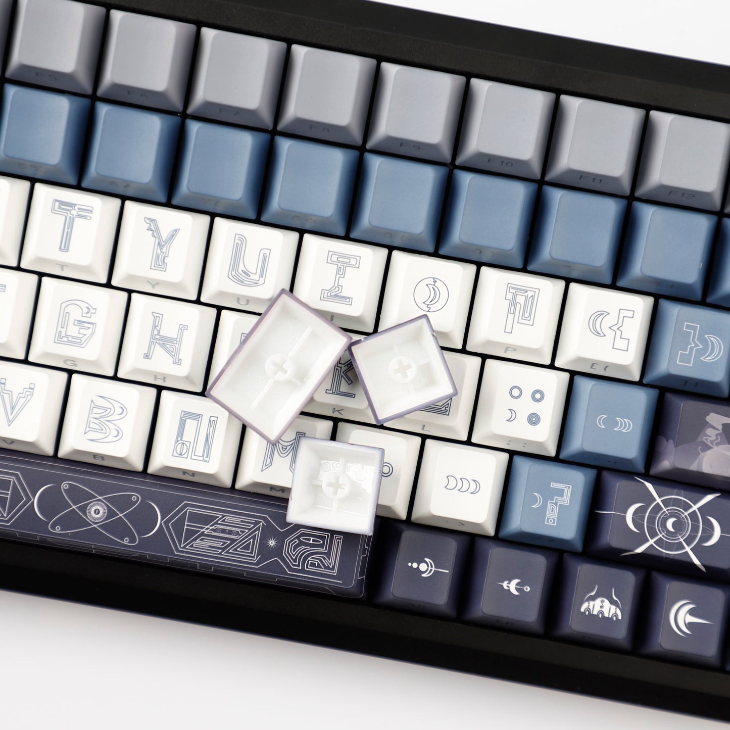 YMDK Wuyuanjiao Monthly Meeting Theme Keycaps Full Set 137 Keys Sidelit Cherry Profile PBT Dye Sub Keycap for MX Mechanical Keyboard