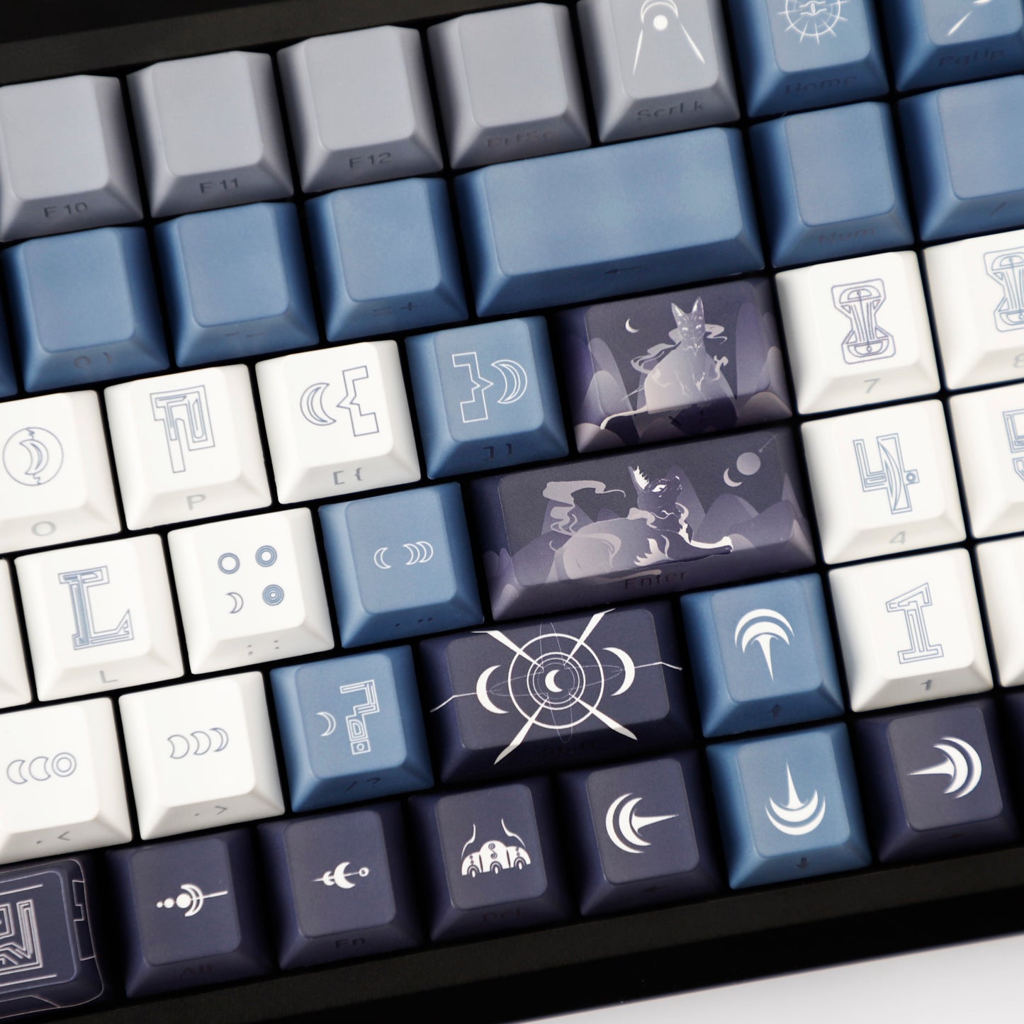 YMDK Wuyuanjiao Monthly Meeting Theme Keycaps Full Set 137 Keys Sidelit Cherry Profile PBT Dye Sub Keycap for MX Mechanical Keyboard