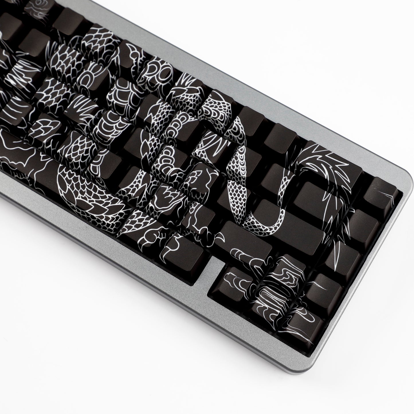 YMDK Chinese Dragon Theme Keycaps Full Set 78 keys Creative PBT Dye Sub Cherry Profile Light-transmitting for 60/61/64/68 MX Mechanical Keyboard