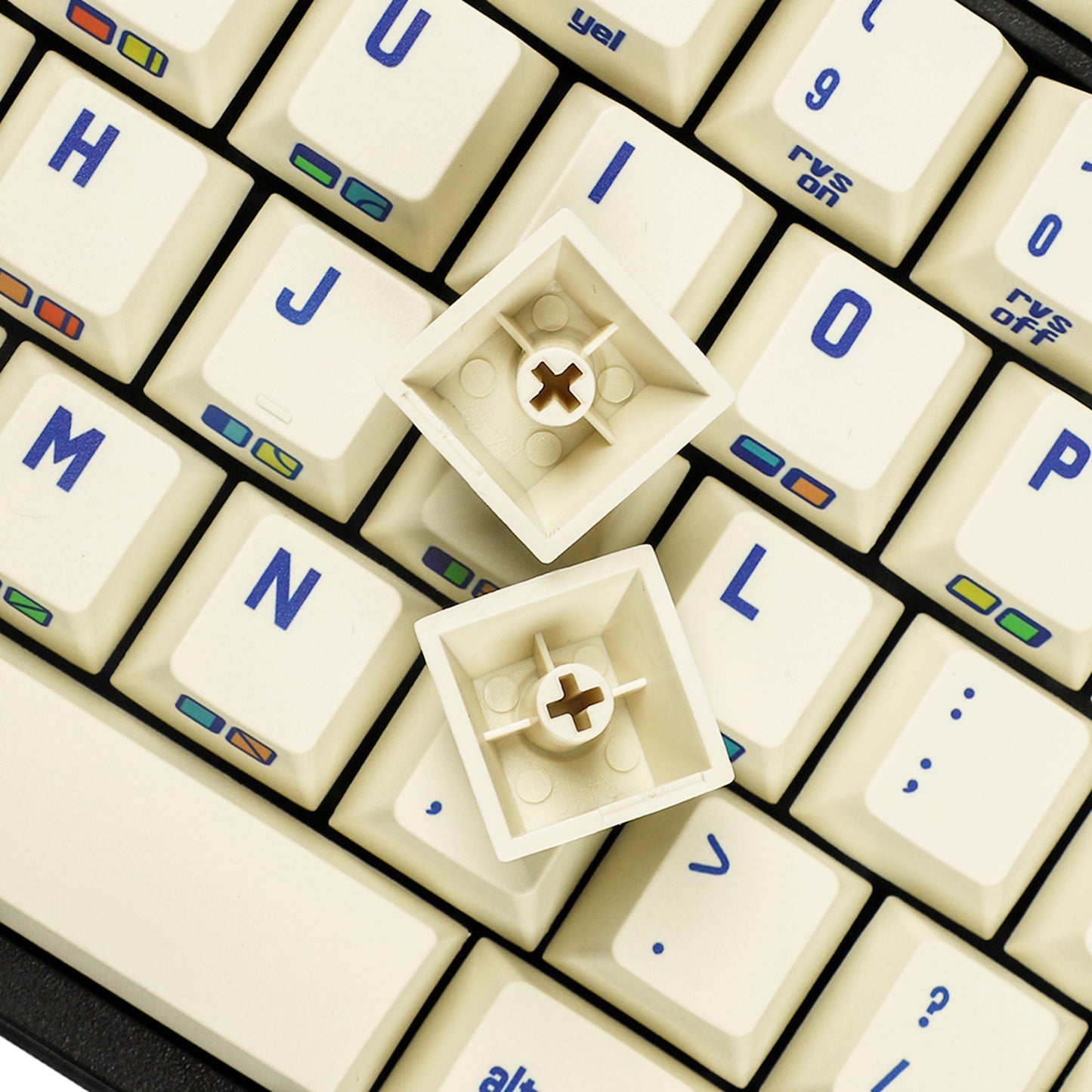 YMDK C64 R2 R3 Commodore Theme 153 keycaps Retro Full Set PBT Keycap for Mechanical Keyboard (Cherry profile Dye sub)