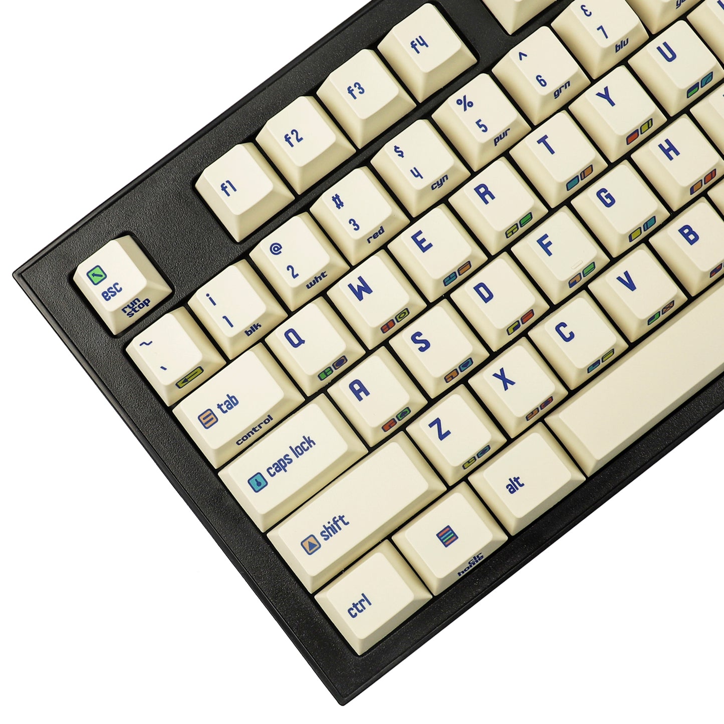 YMDK C64 R2 R3 Commodore Theme 153 keycaps Retro Full Set PBT Keycap for Mechanical Keyboard (Cherry profile Dye sub)