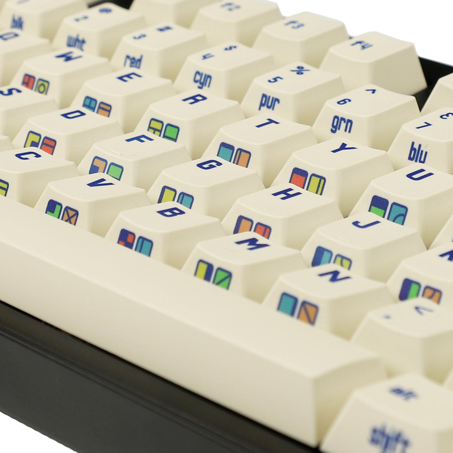 YMDK C64 R2 R3 Commodore Theme 153 keycaps Retro Full Set PBT Keycap for Mechanical Keyboard (Cherry profile Dye sub)
