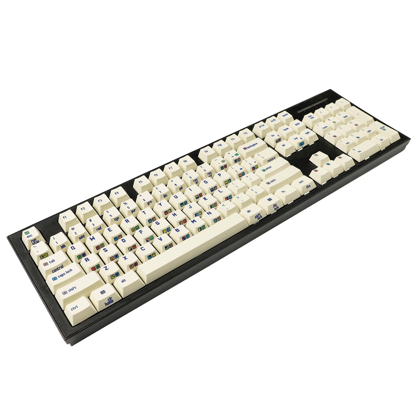 YMDK C64 R2 R3 Commodore Theme 153 keycaps Retro Full Set PBT Keycap for Mechanical Keyboard (Cherry profile Dye sub)