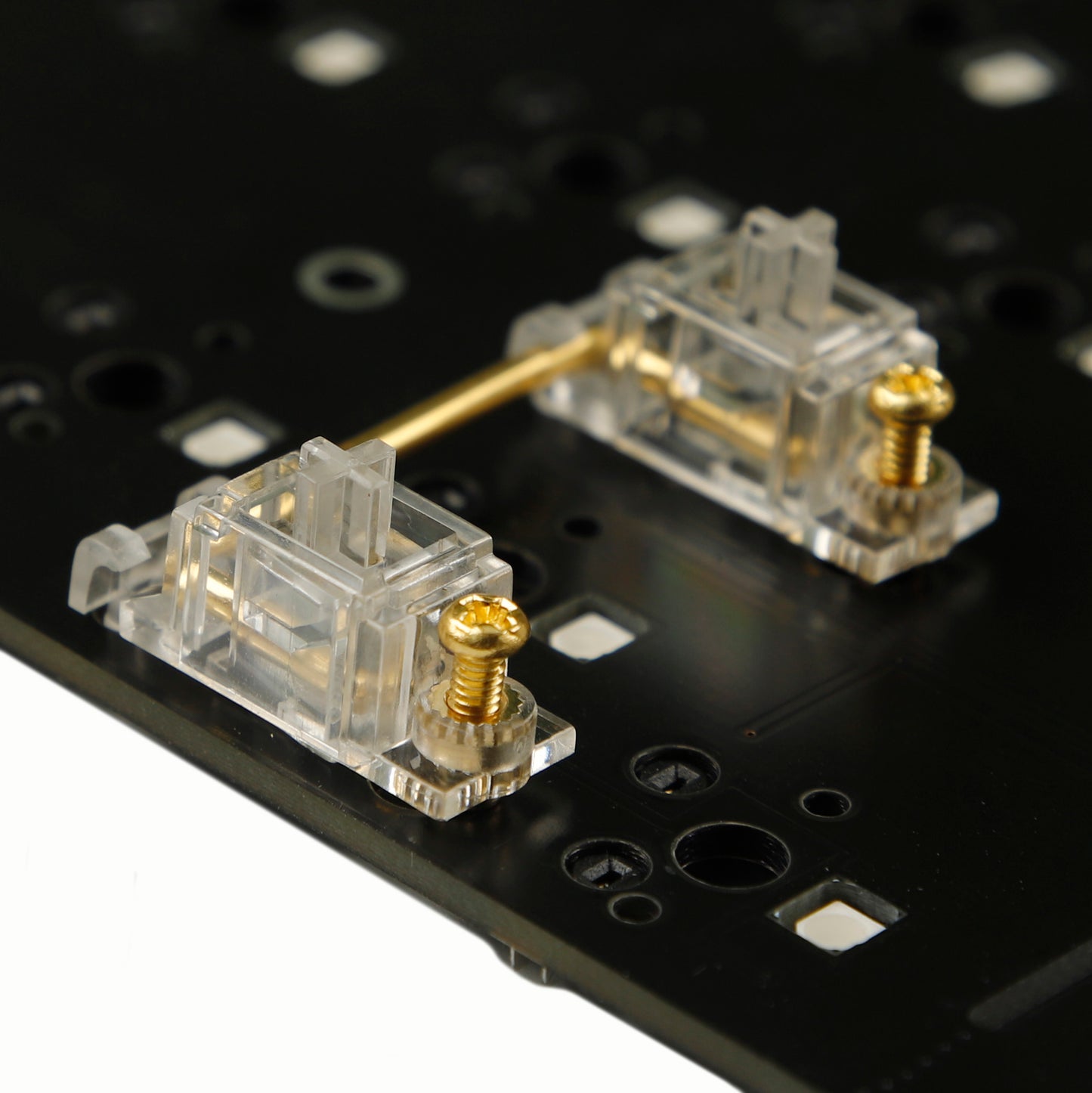 YMDK V3 Smokey PCB Mount Gold Screw in Stabilizers( No Dropping Wire for PCB)