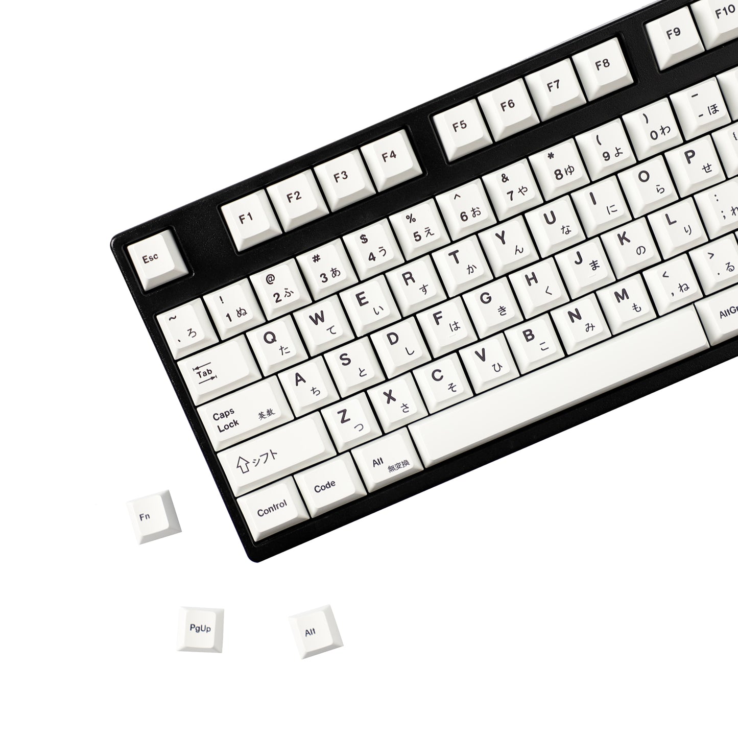 YMDK Minimalist English Japanese Thai Full Set Keycaps PBT Dye Sub Cherry Profile for 61/75/87/98/100/104 MX Mechanical Keyboard