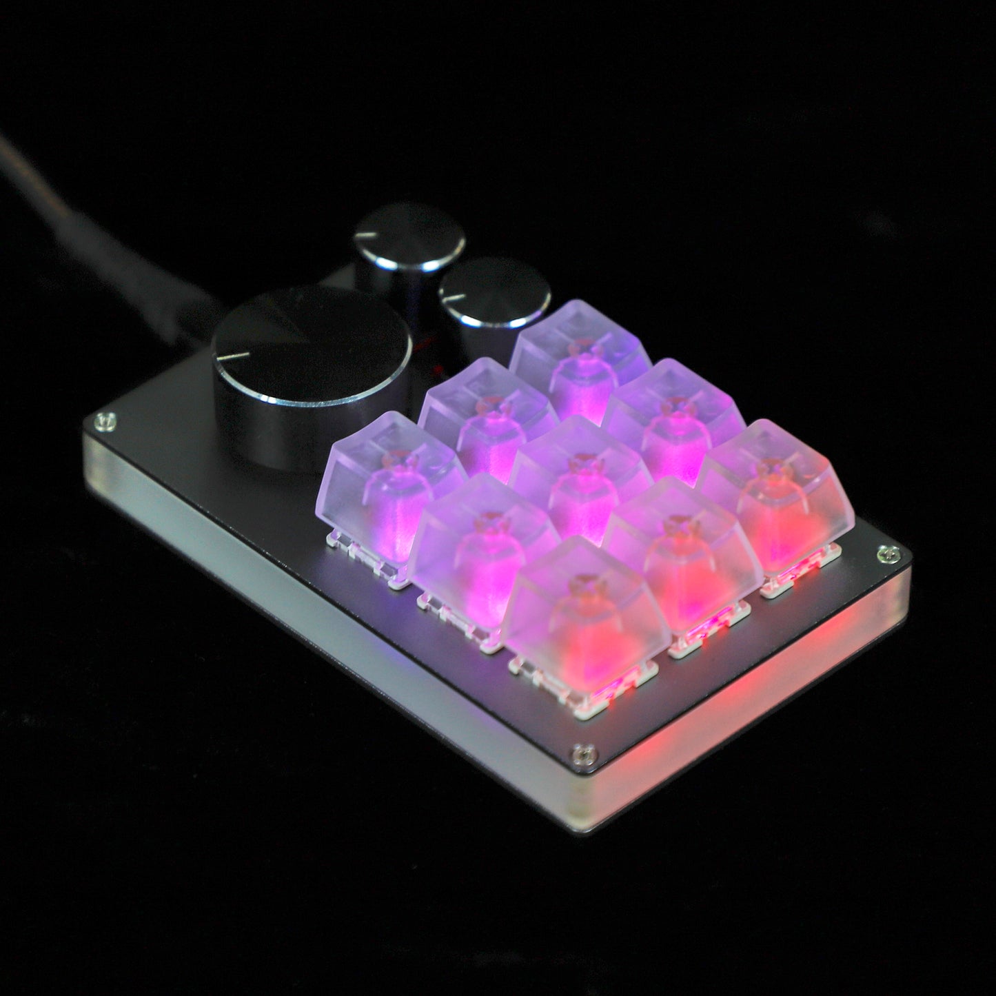 YMDK 12 Key CNC Aluminum Hotswap RGB Knob Support VIA VIAL Macro MX Switches Mechanical Keyboard Numpad For Gaming Photoshop