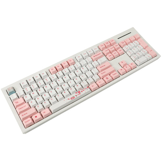 YMDK Blossoms Theme PBT 129 Keycaps(Cherry Profile Five Sides Dye Sub )