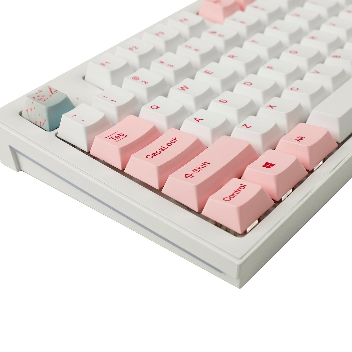 YMDK Blossoms Theme PBT 129 Keycaps(Cherry Profile Five Sides Dye Sub )