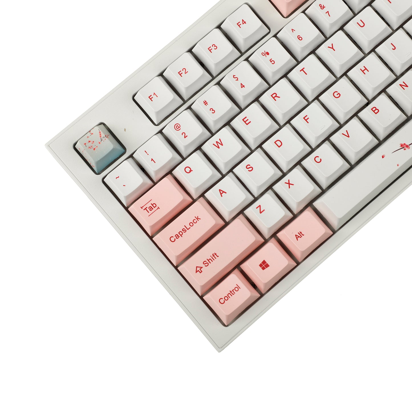 YMDK Blossoms Theme PBT 129 Keycaps(Cherry Profile Five Sides Dye Sub )