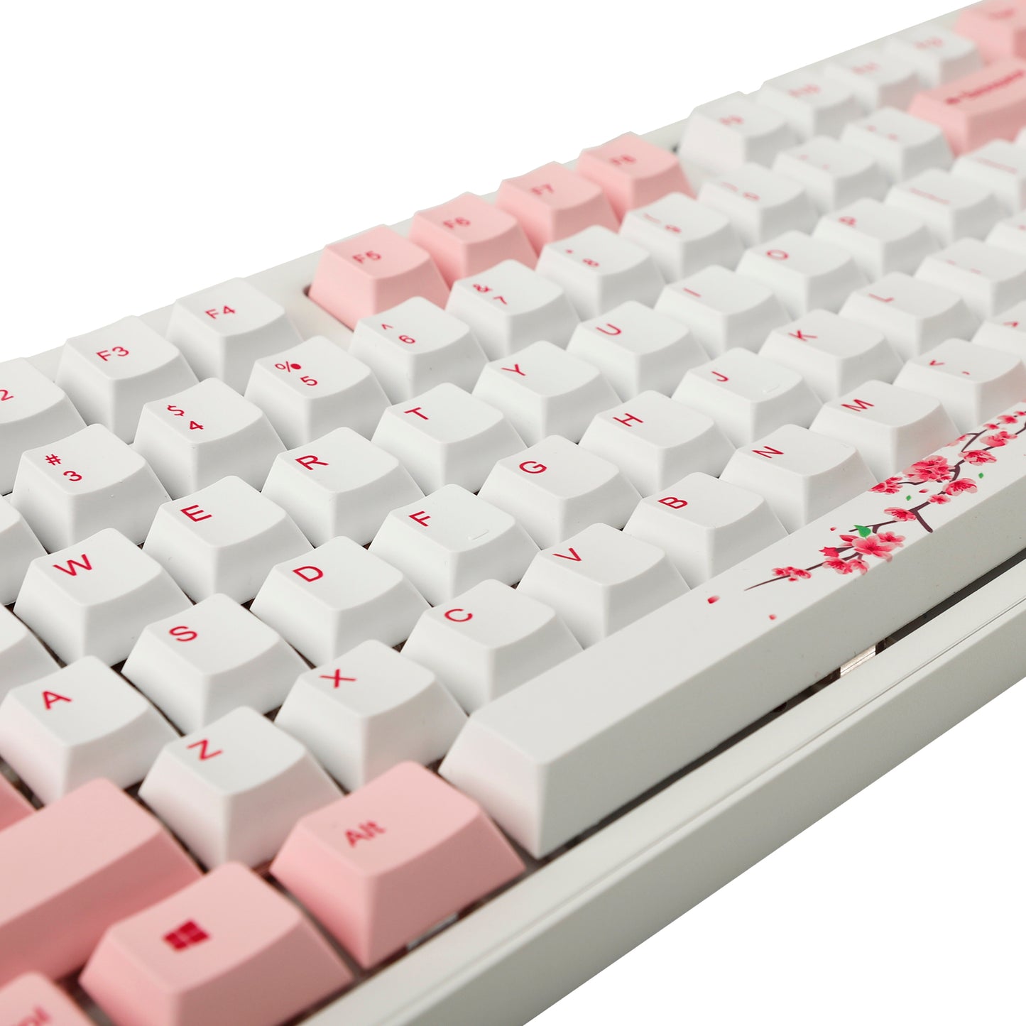 YMDK Blossoms Theme PBT 129 Keycaps(Cherry Profile Five Sides Dye Sub )
