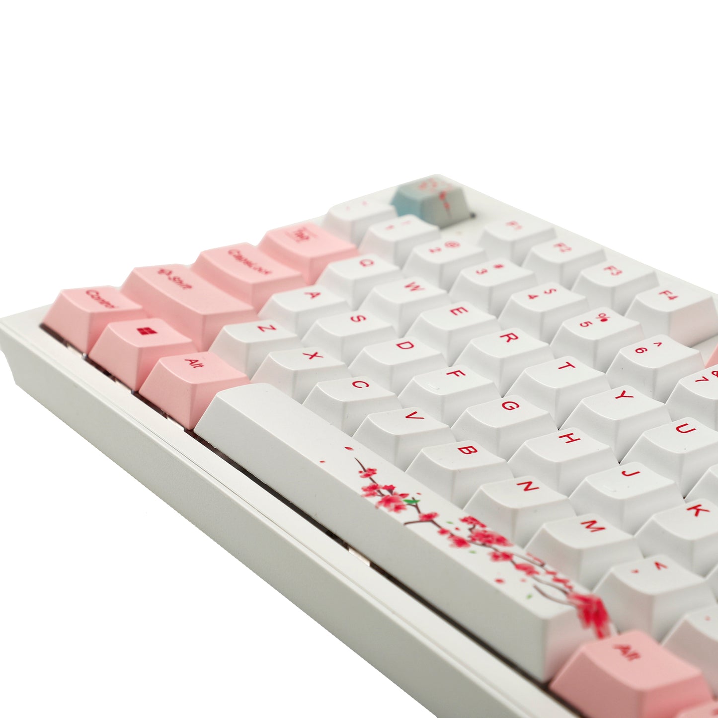 YMDK Blossoms Theme PBT 129 Keycaps(Cherry Profile Five Sides Dye Sub )