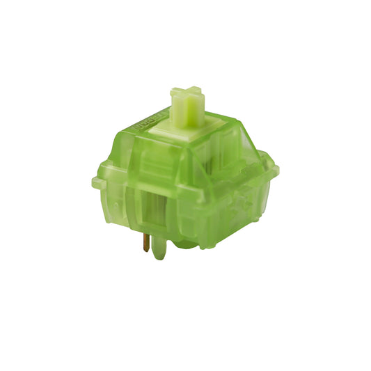 Gateron Luciola 5 pin Linear Luminous Switches High Gloss Trasparent Green Top Housing 55g For Mx Mechanical Keyboard