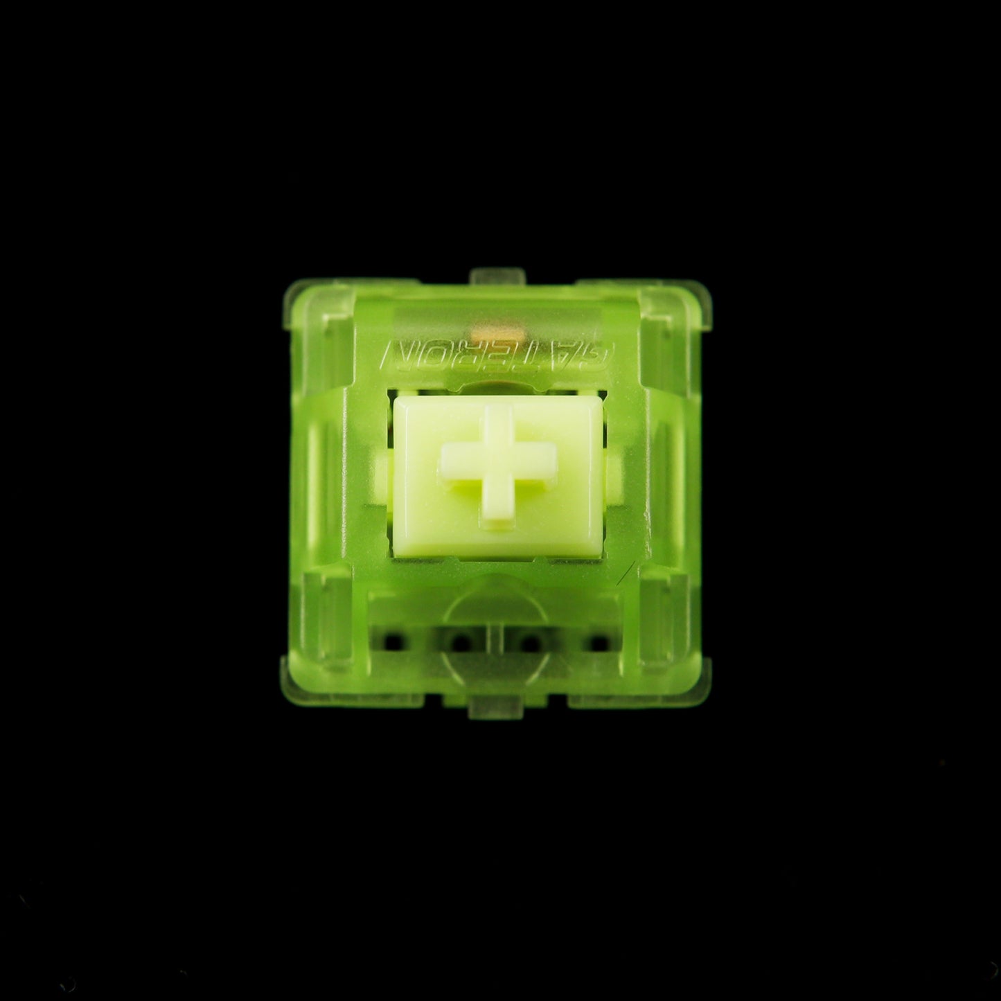 Gateron Luciola 5 pin Linear Luminous Switches High Gloss Trasparent Green Top Housing 55g For Mx Mechanical Keyboard