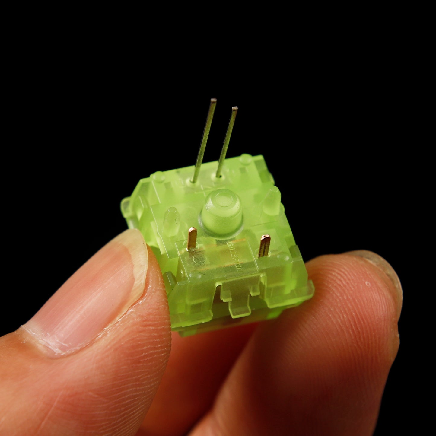 Gateron Luciola 5 pin Linear Luminous Switches High Gloss Trasparent Green Top Housing 55g For Mx Mechanical Keyboard
