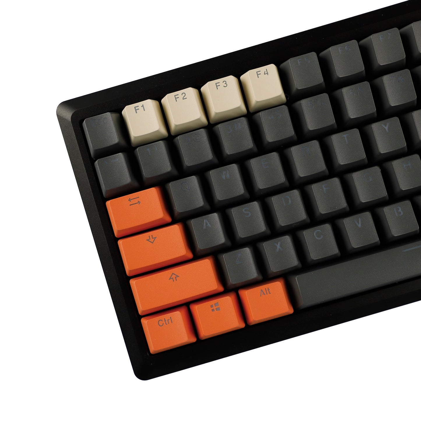 Carbon Miami PBT Double Shot Cherry Profile ANSI Backlit Keycaps for MX Mechanical Keyboard Melody 96 KBD75 68 61 87 104 Keychron(Only Keycap) (Carbon)