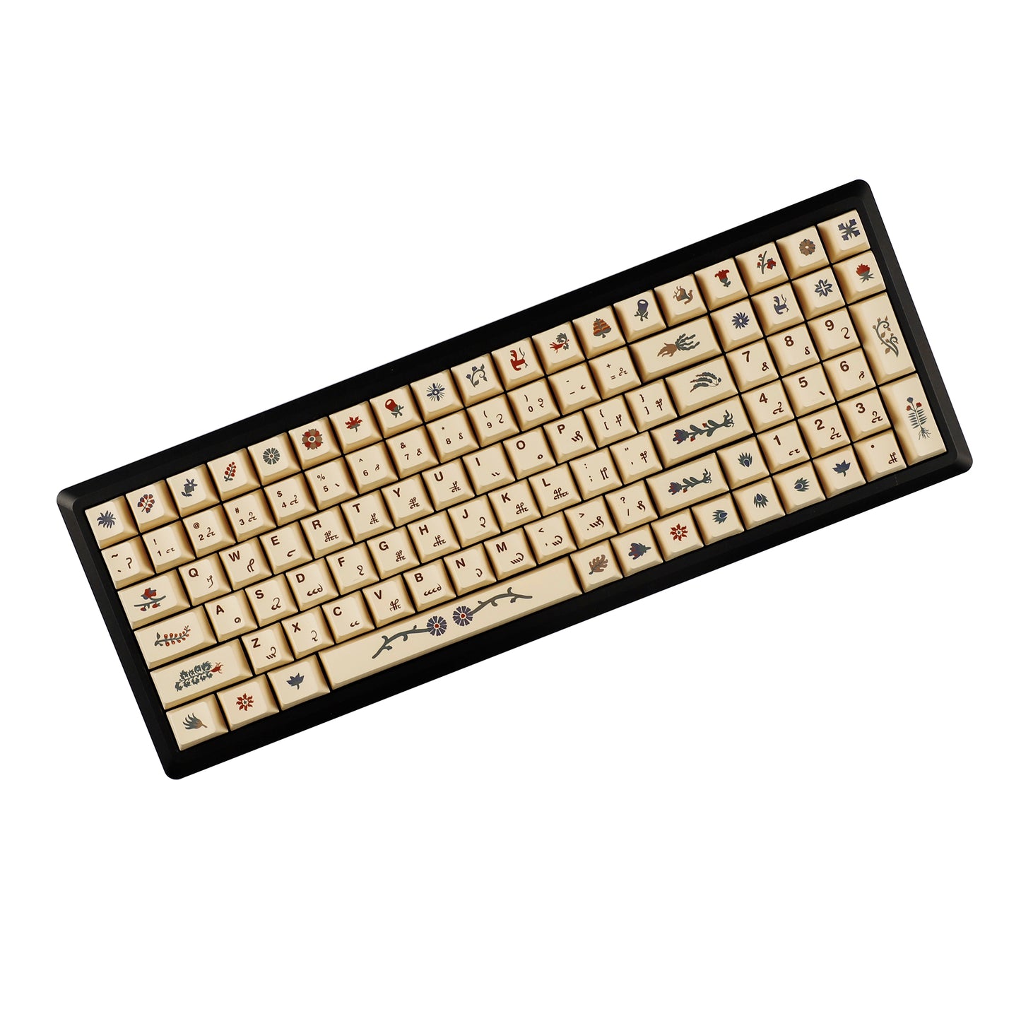 Manuscript Theme Keycaps 135 Keys PBT Dye Sublimation Top Print Cherry Profile Keycap For Mechanical keyboard