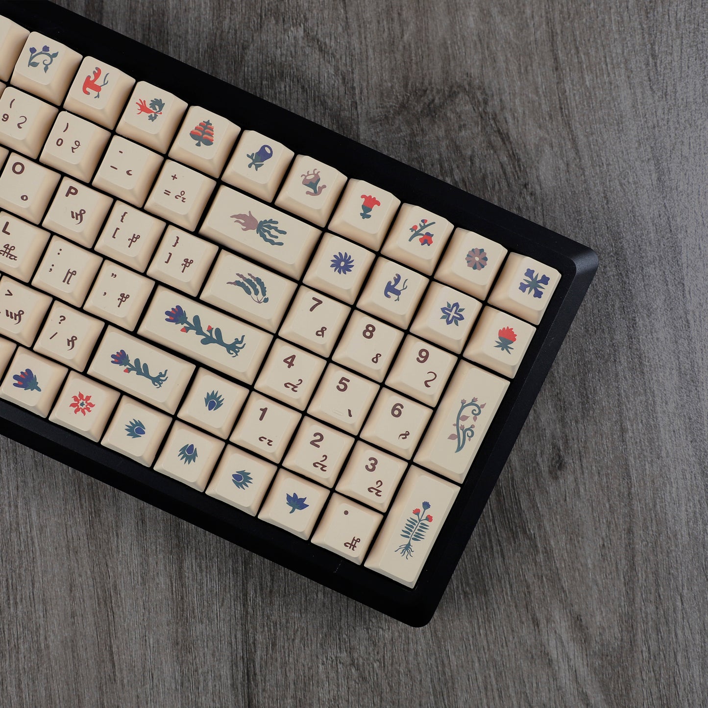 Manuscript Theme Keycaps 135 Keys PBT Dye Sublimation Top Print Cherry Profile Keycap For Mechanical keyboard